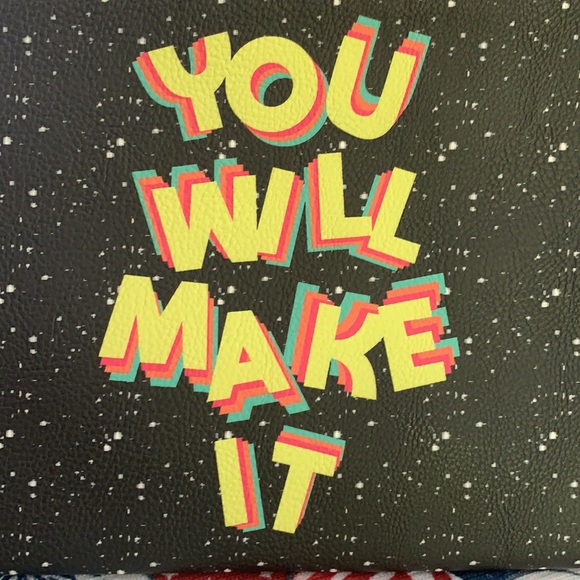 New Betsey Johnson Zippered YOU WILL MAKE IT Wristlet Pouch - Picture 11 of 13